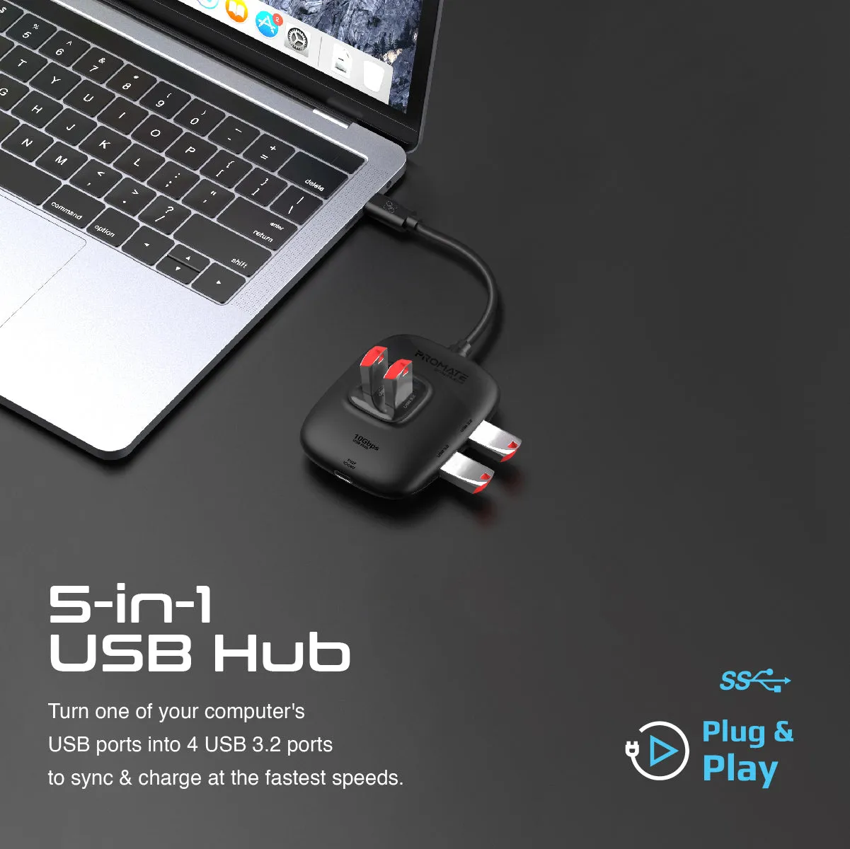 10Gbps Ultra-Fast USB 3.2 Hub