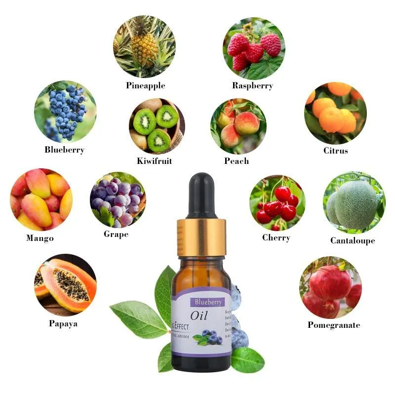 12 Fruit Flavors Pure Essential Oils for Diffuser, Humidifier, Aromatherapy Machines