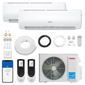18,000 BTU Dual Zone Mini Split Air Conditioner - Heat Pump