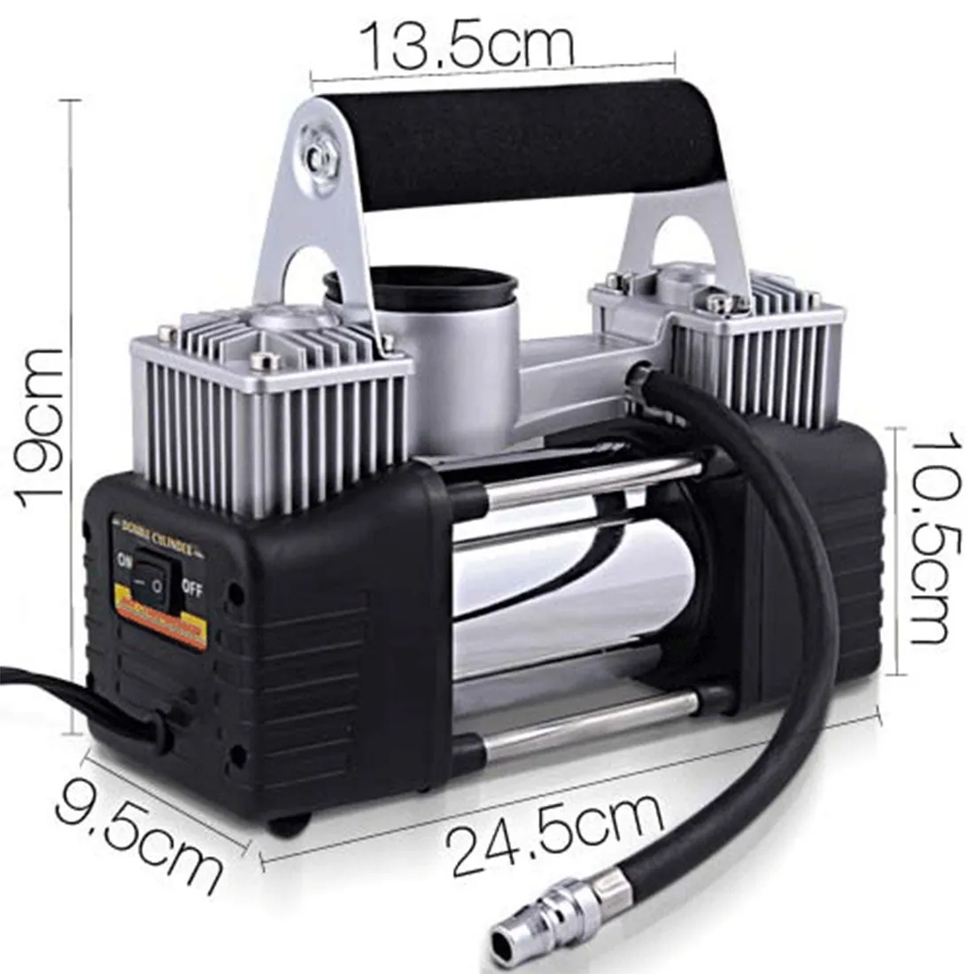 2 Cylinder 4 x 4 12V Portable Air Compressor 150 psi