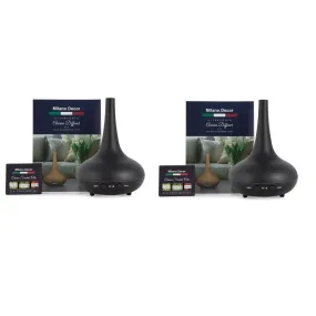 2 x Milano Decor Ultrasonic Aroma Diffusers Humidifier   6 Diffuser Oils Set
