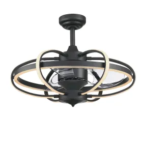 22" Ceiling Fan from the Obvi Collection in Black Finish by Fanimation (3K)
