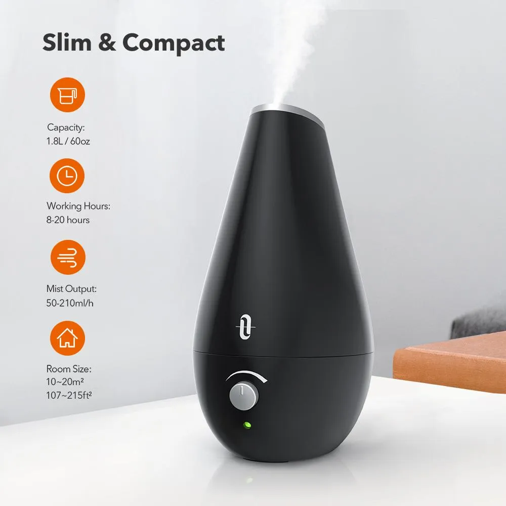 2.5L Cool Mist Humidifier 026, Small Cool Mist BPA-Free Humidifiers For Baby