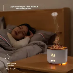 260ML Volcano Aromatherapy Wood Grain Crackling Humidifier-SA2405-186