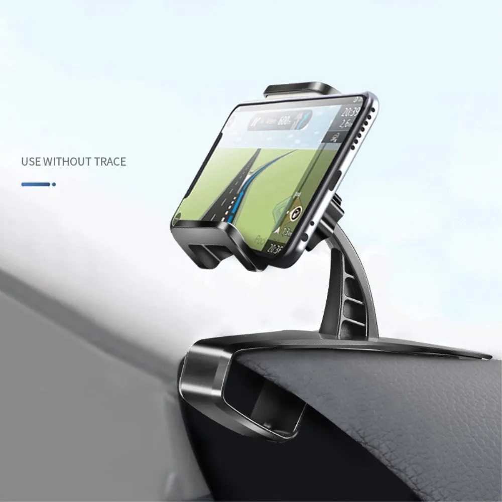 3 in 1 Car GPS Smartphone Holder: Dashboard / Visor Clamp   AC Grid Clip for FarEasTone Smart 509 - Black