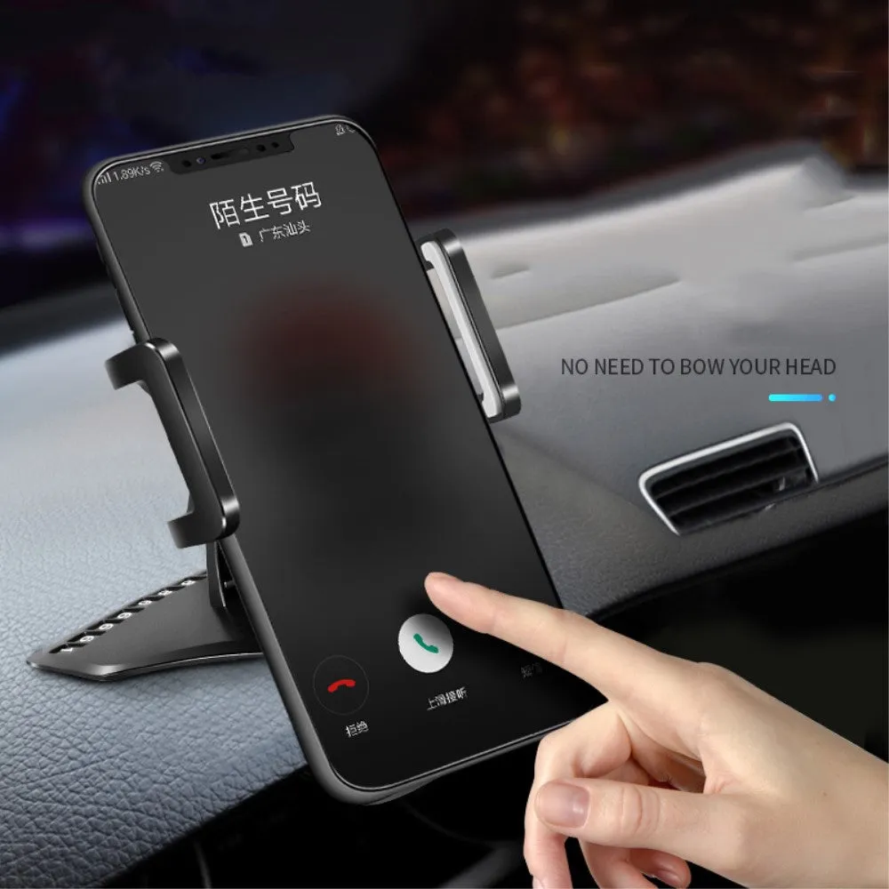 3 in 1 Car GPS Smartphone Holder: Dashboard / Visor Clamp   AC Grid Clip for FarEasTone Smart 509 - Black