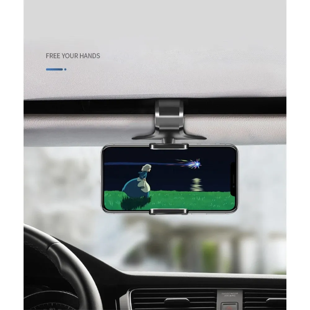 3 in 1 Car GPS Smartphone Holder: Dashboard / Visor Clamp   AC Grid Clip for FarEasTone Smart 509 - Black