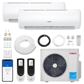 36,000 BTU Dual Zone Mini Split Air Conditioner - Heat Pump