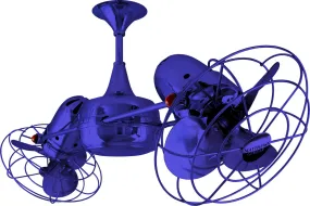 36" Ceiling Fan from the Duplo-Dinamico Collection in Blue Finish by Matthews Fan Company