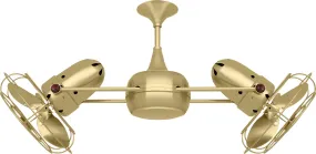 36" Ceiling Fan from the Duplo-Dinamico Collection in Brushed Brass Finish by Matthews Fan Company