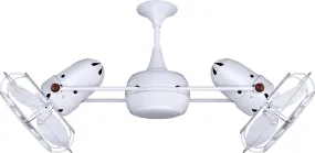 36" Ceiling Fan from the Duplo-Dinamico Collection in Gloss White Finish by Matthews Fan Company
