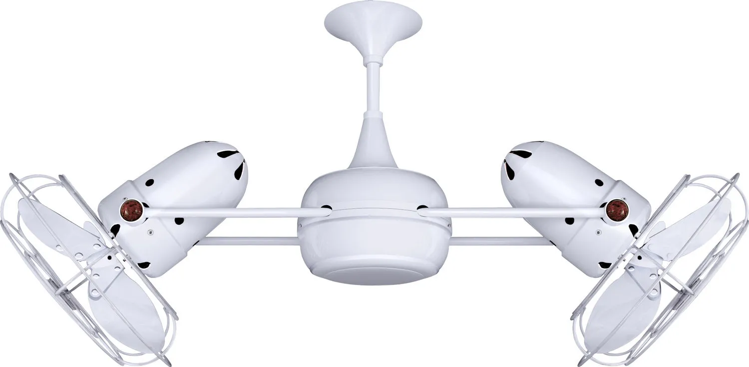 36" Ceiling Fan from the Duplo-Dinamico Collection in Gloss White Finish by Matthews Fan Company