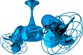 36" Ceiling Fan from the Duplo-Dinamico Collection in Light Blue Finish by Matthews Fan Company