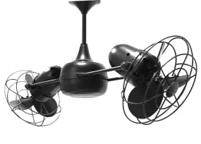 36" Ceiling Fan from the Duplo-Dinamico Collection in Matte Black Finish by Matthews Fan Company