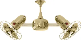 36" Ceiling Fan from the Duplo-Dinamico Collection in Polished Brass Finish by Matthews Fan Company
