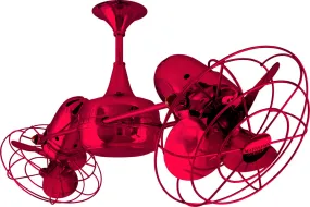 36" Ceiling Fan from the Duplo-Dinamico Collection in Red Finish by Matthews Fan Company