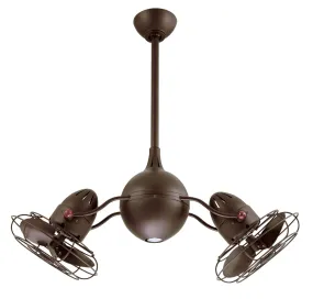 38" Ceiling Fan from the Acqua Collection in Textured Bronze Finish by Matthews Fan Company