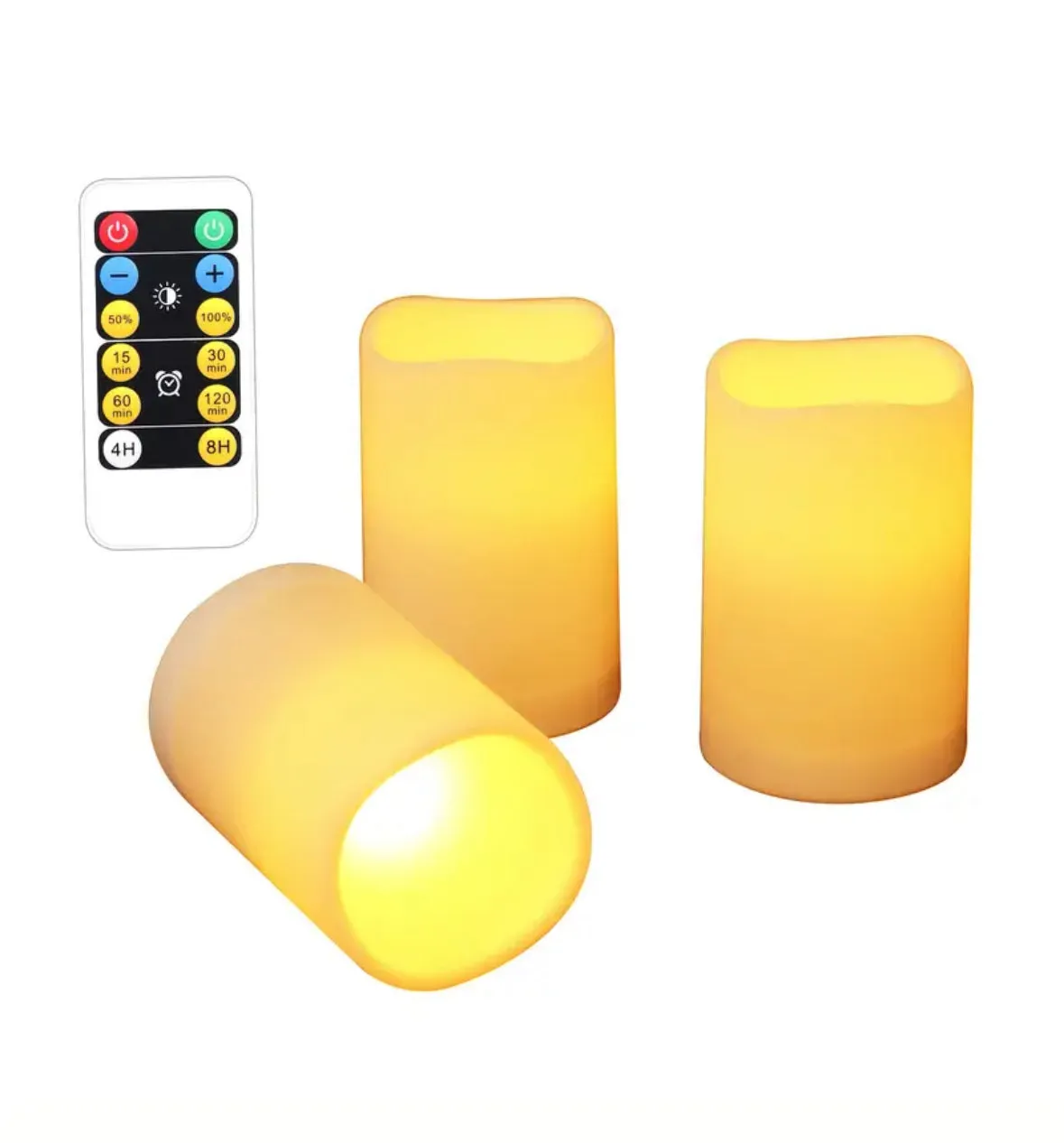 3pcs LED Candles Light Color Changing w Remote Control Battery Operated Set
