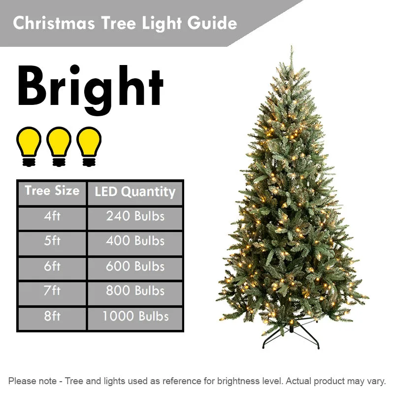 4 Foot Pre-Lit Artificial Christmas Spruce Tree