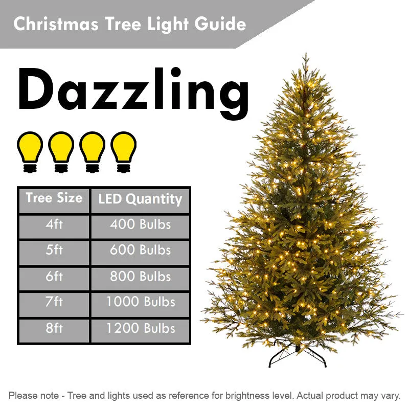4 Foot Pre-Lit Artificial Christmas Spruce Tree