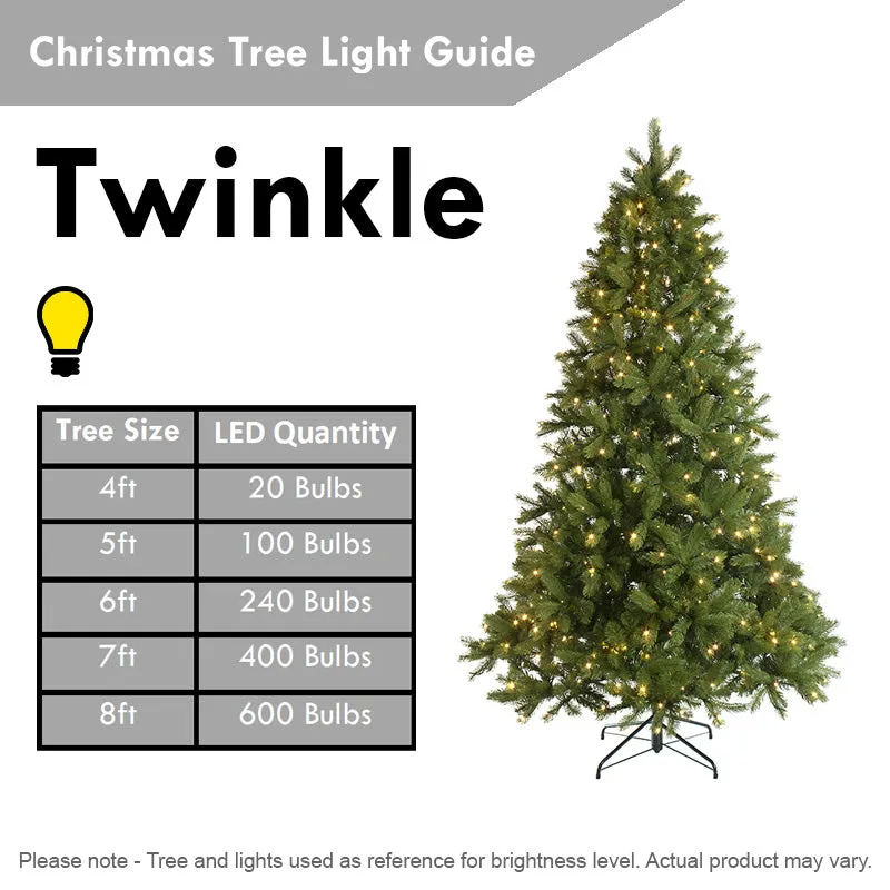 4 Foot Pre-Lit Artificial Christmas Spruce Tree