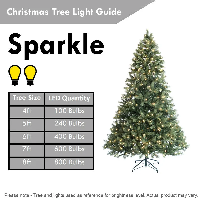 4 Foot Pre-Lit Artificial Christmas Spruce Tree