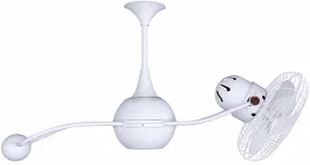 40" Ceiling Fan from the Brisa 2000 Collection in Gloss White Finish by Matthews Fan Company