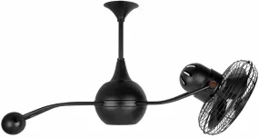 40" Ceiling Fan from the Brisa 2000 Collection in Matte Black Finish by Matthews Fan Company