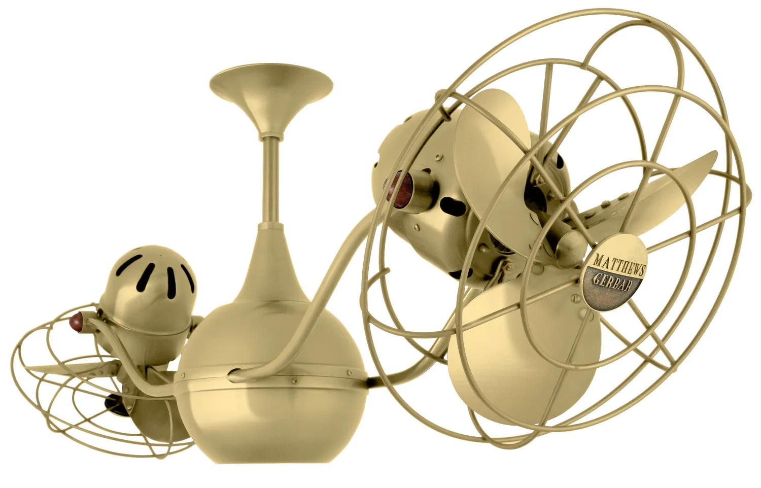 42" Ceiling Fan from the Vent-Bettina Collection in Brushed Brass Finish by Matthews Fan Company