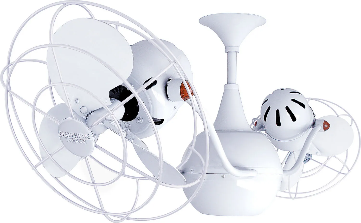 42" Ceiling Fan from the Vent-Bettina Collection in Gloss White Finish by Matthews Fan Company