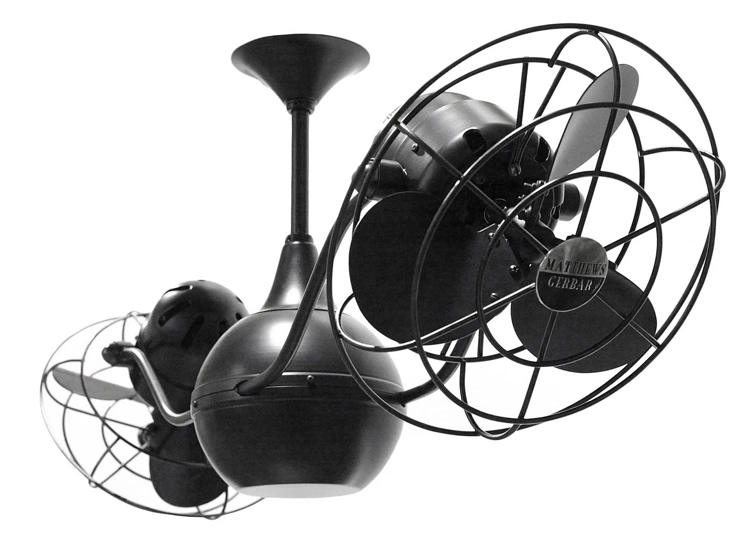 42" Ceiling Fan from the Vent-Bettina Collection in Matte Black Finish by Matthews Fan Company
