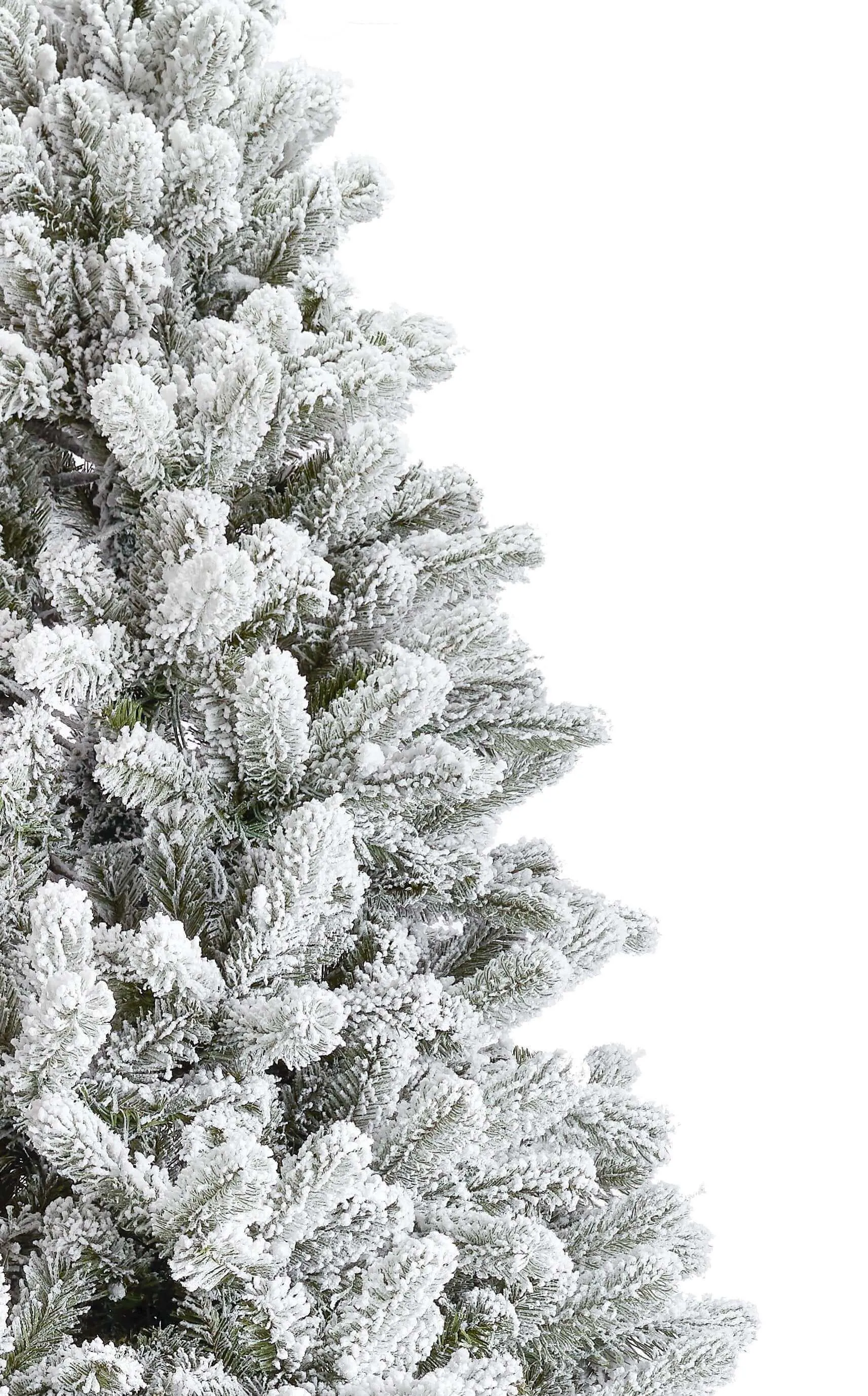 7.5' King Flock® Tree with Warm White LED Lights - OPEN BOX - FINAL SALE