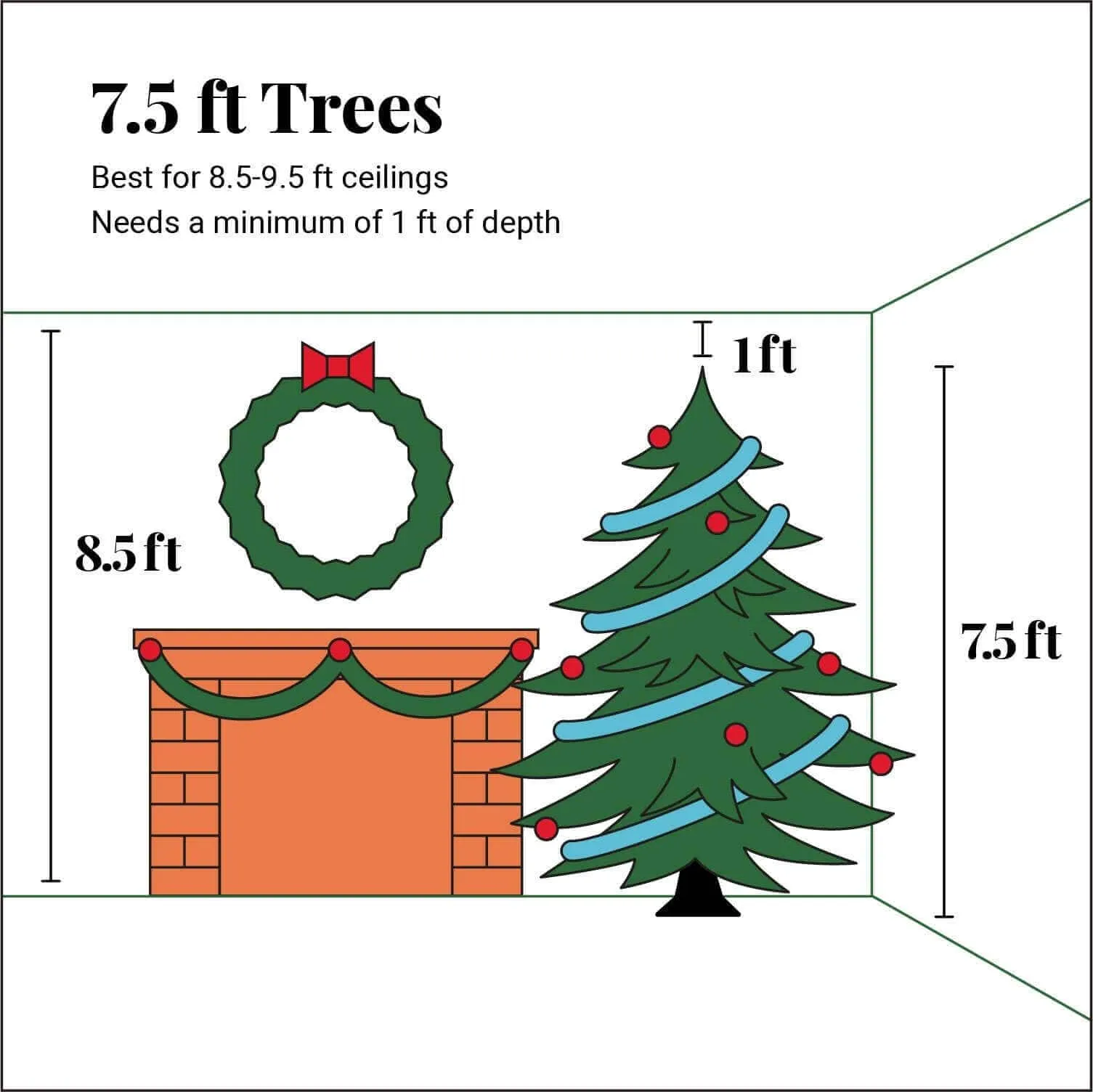 7.5' King Flock® Tree with Warm White LED Lights - OPEN BOX - FINAL SALE