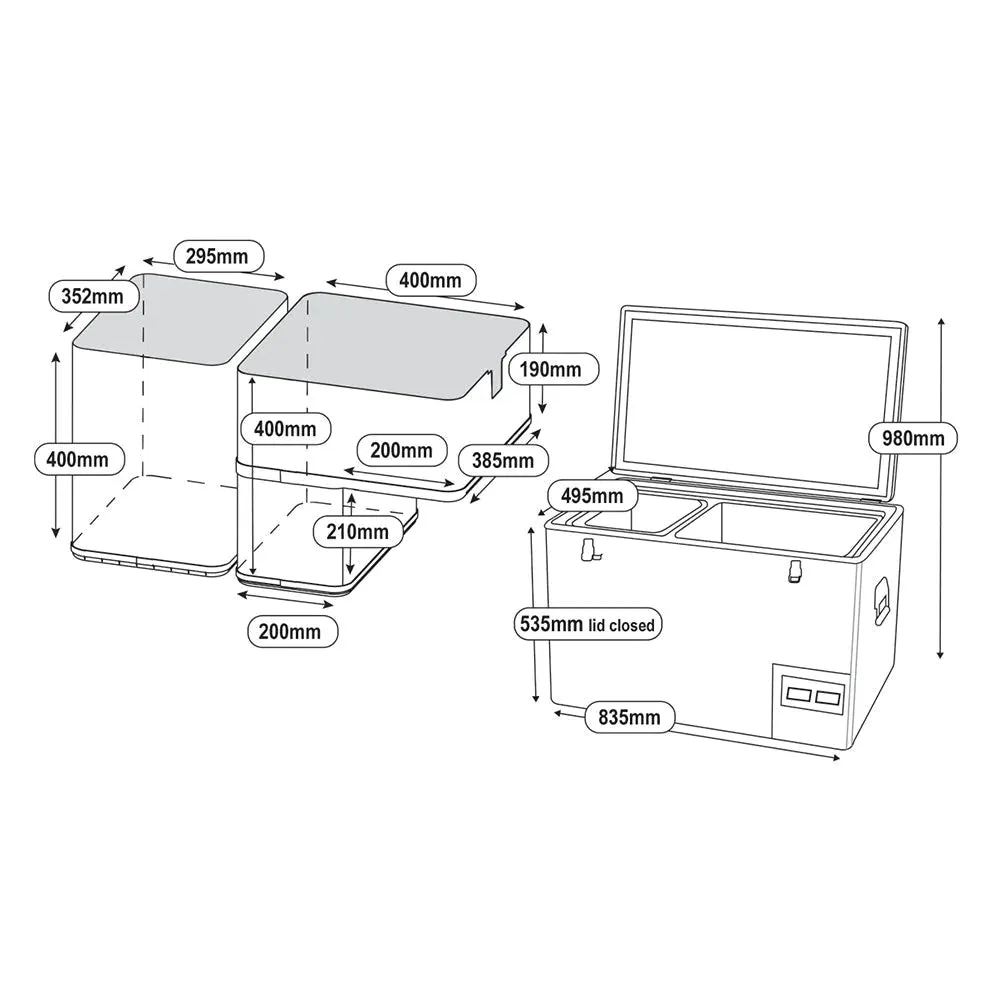 90L Legacy Smart Fridge/Freezer