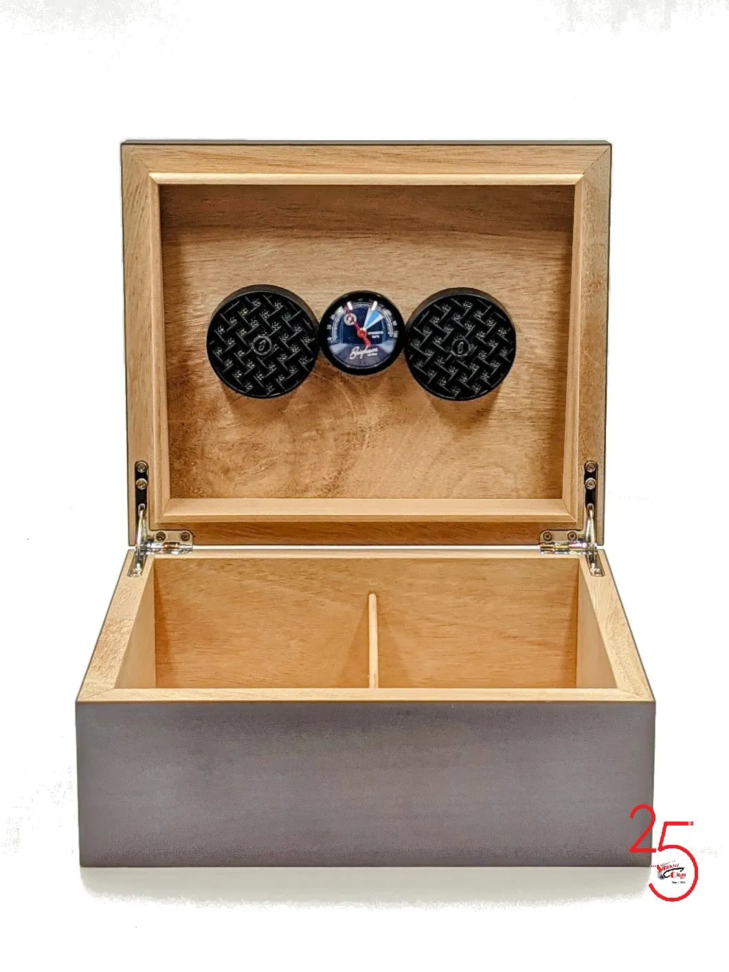 A 50  Cigar Capacity Brigham Celestial Matte Humidor   a Complimentary Bottle of our Humidor Solution ( $16.99 473ml) & EXTRA Humidifier NO CHARGE!