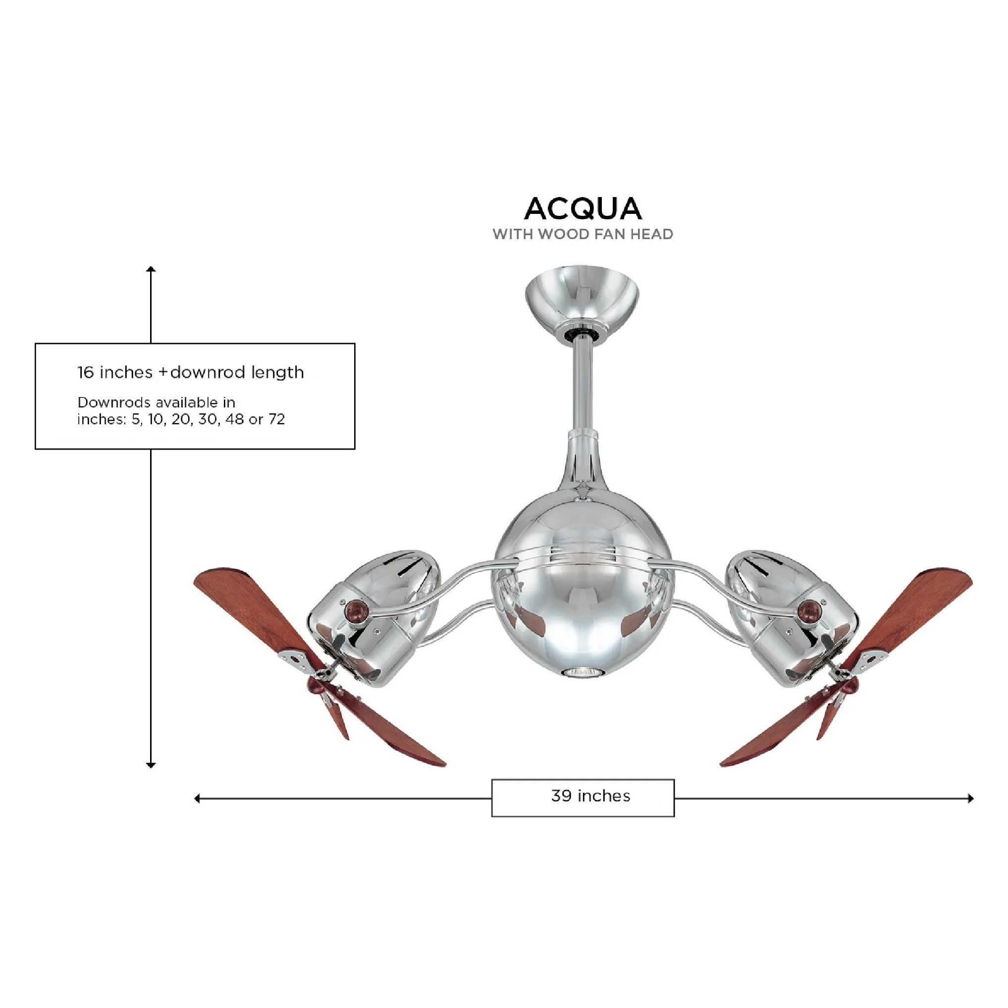 Acqua Ceiling Fan with Light