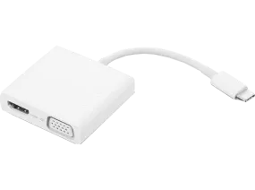 Adaptador - Lenovo USB C 3-in-1 Hub ROW, HDMI, VGA, USB 3.0, Blanco