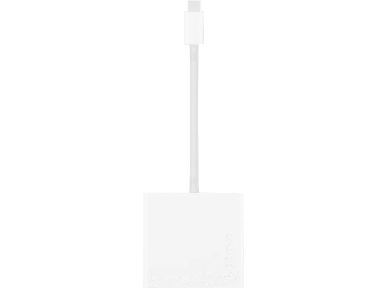 Adaptador - Lenovo USB C 3-in-1 Hub ROW, HDMI, VGA, USB 3.0, Blanco