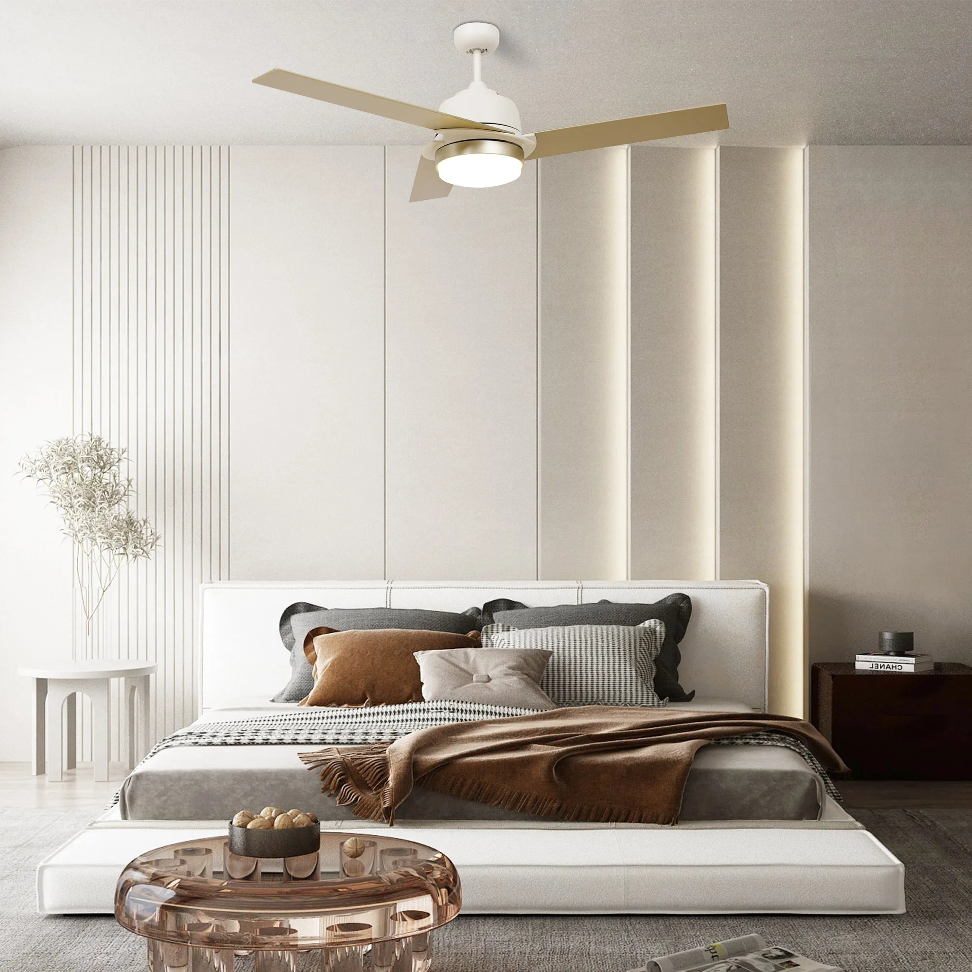 Addison 52 inch Smart Ceiling Fan with LED Light Wall Switch