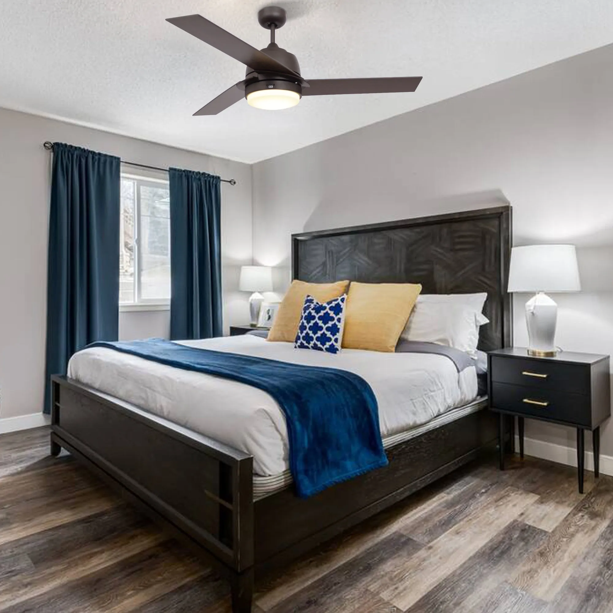 Addison 52 inch Smart Ceiling Fan with LED Light Wall Switch