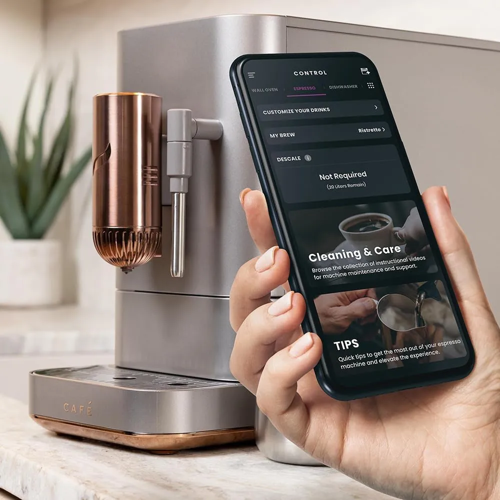 Affetto Automatic Espresso Machine   Milk Frother | Built-In & Adjustable Espresso Bean Grinder | One-Touch Brew in 90 Seconds