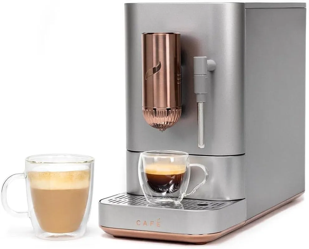 Affetto Automatic Espresso Machine   Milk Frother | Built-In & Adjustable Espresso Bean Grinder | One-Touch Brew in 90 Seconds