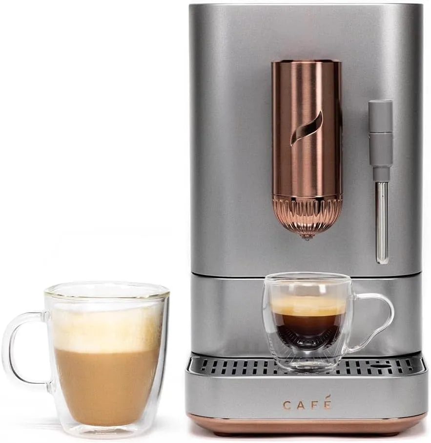 Affetto Automatic Espresso Machine   Milk Frother | Built-In & Adjustable Espresso Bean Grinder | One-Touch Brew in 90 Seconds