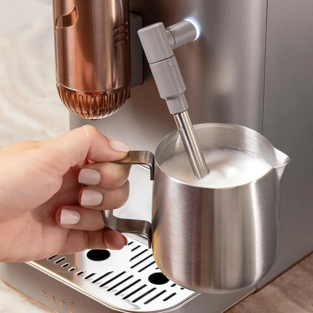 Affetto Automatic Espresso Machine   Milk Frother | Built-In & Adjustable Espresso Bean Grinder | One-Touch Brew in 90 Seconds