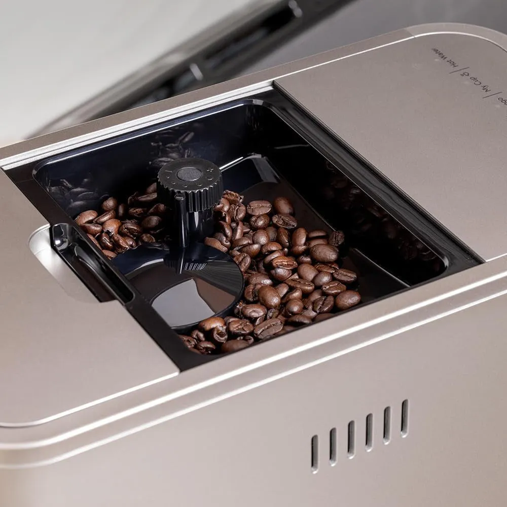Affetto Automatic Espresso Machine   Milk Frother | Built-In & Adjustable Espresso Bean Grinder | One-Touch Brew in 90 Seconds