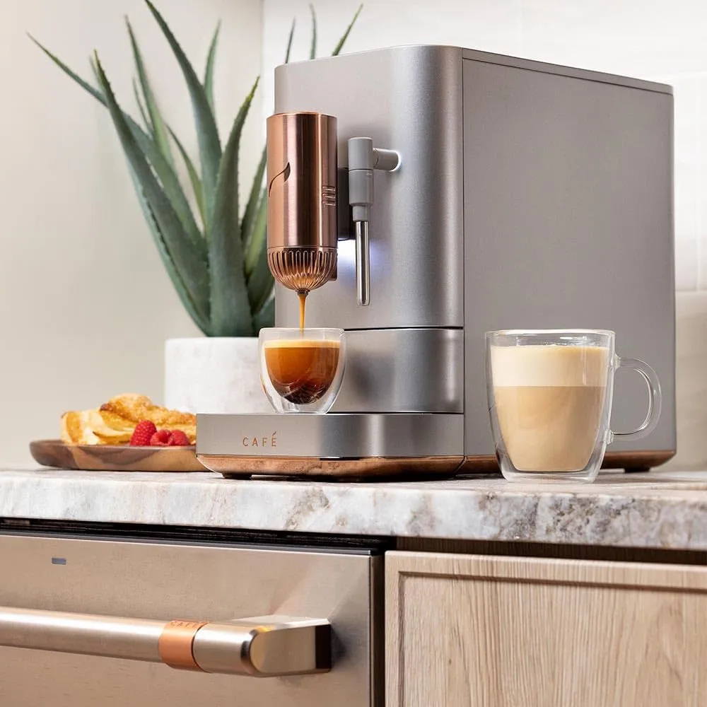 Affetto Automatic Espresso Machine   Milk Frother | Built-In & Adjustable Espresso Bean Grinder | One-Touch Brew in 90 Seconds