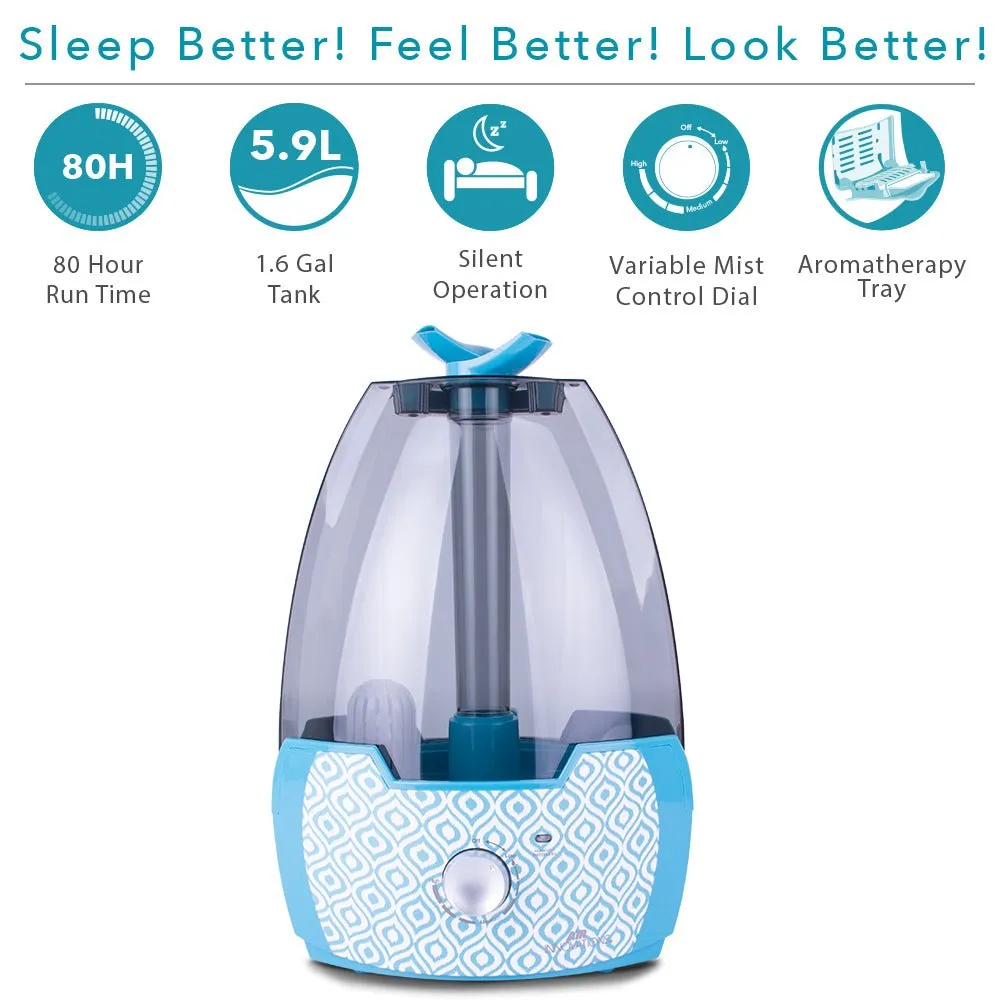 Air Innovations MH-603 Ultrasonic Cool Mist Humidifier With Aromatherapy