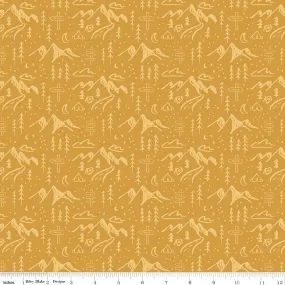 Albion - Mountains in Gold - Amy Smart - C14592-GOLD - Half Yard