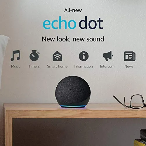 All-new Echo Dot (4th Gen) | Smart speaker with Alexa | Charcoal