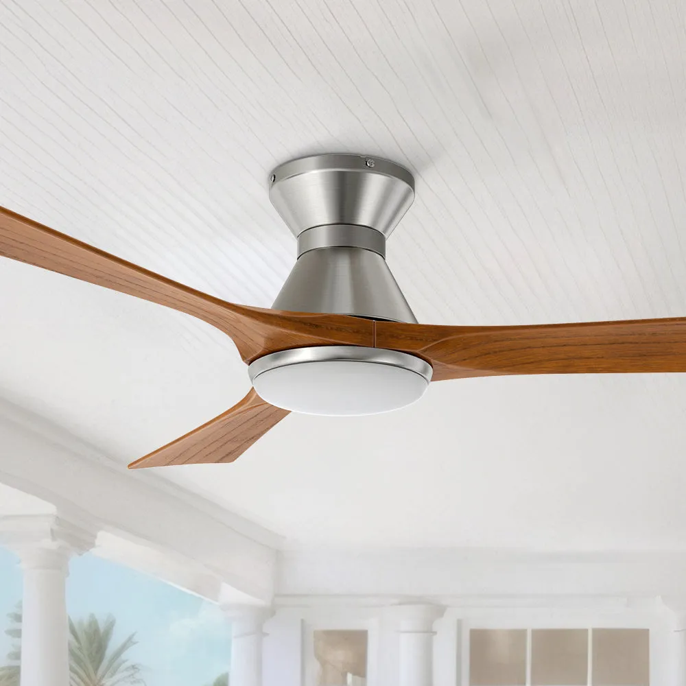 Antrim Flush Mount Smart Outdoor Fan with Led Light and Remote 52"